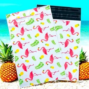 (10) 10x13 Flamingo & Pineapple Poly Mailers